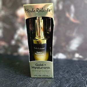 Merle Roberts GOLD +HYALURONIC Hydrating Face Serum - NEW 30ml - Anti-Wrinkle